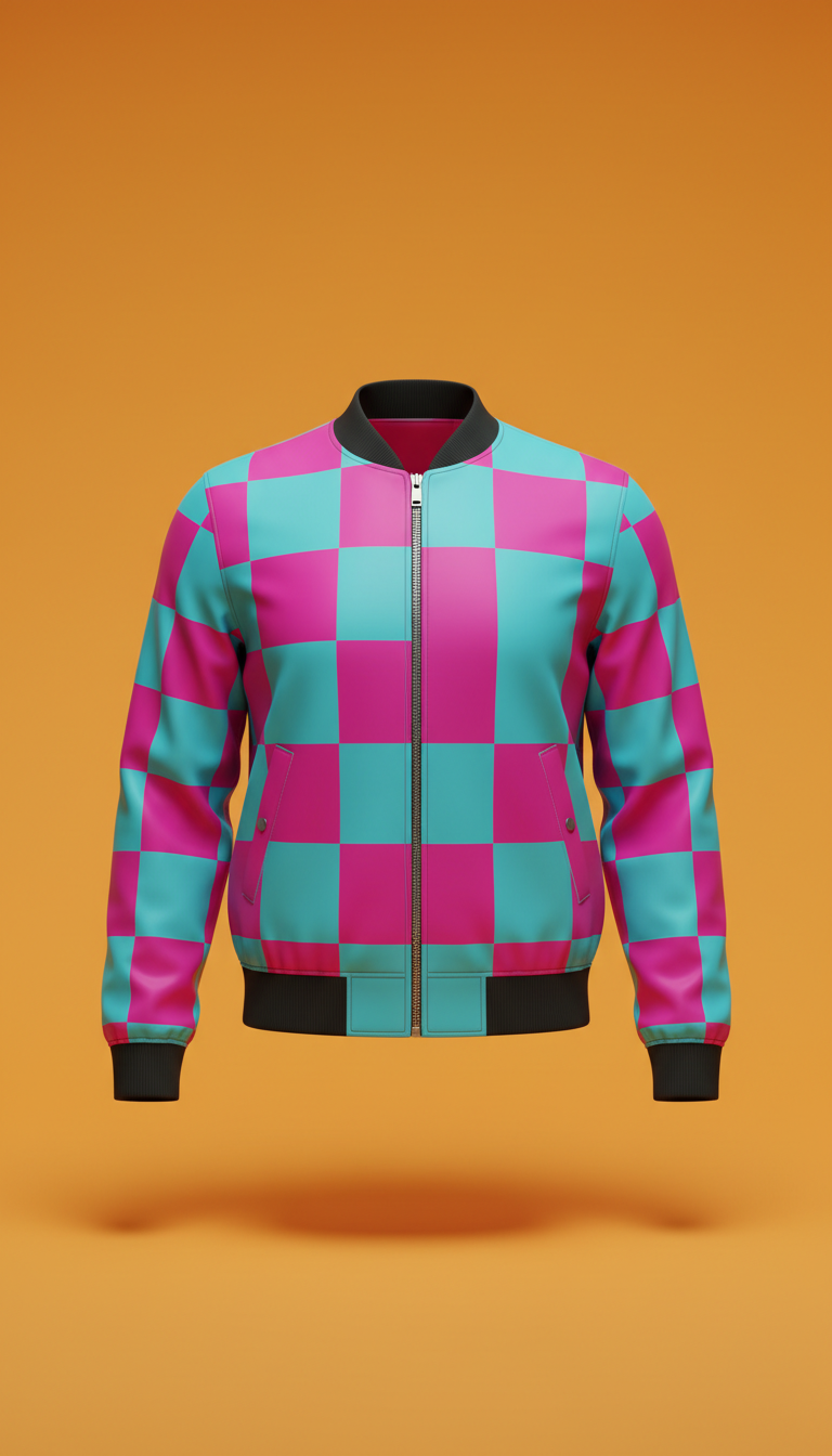 Patchwork Pop Bomber Jacket